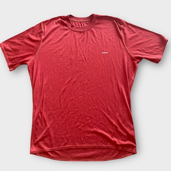 Patagonia Capilene Cool Lightweight Men's XL T Shirt Rust Red Athletic Top - Picture 1 of 5